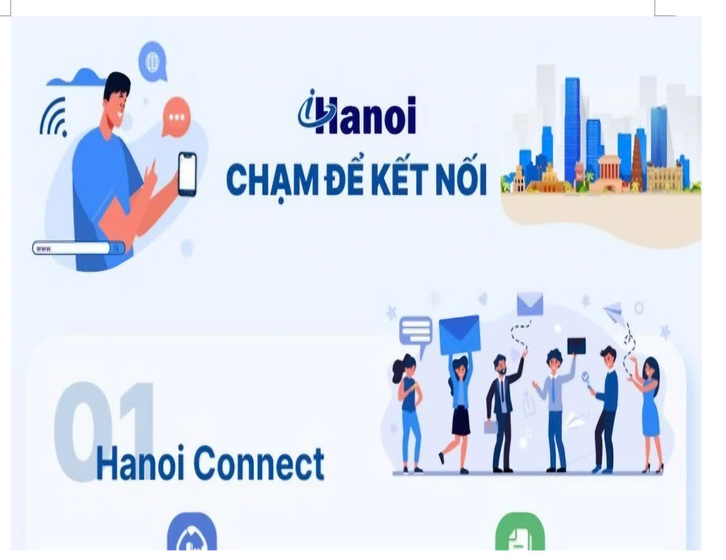 NỀN TẢNG CÔNG DÂN THỦ ĐÔ SỐ IHANOI CHẠM ĐỂ KẾT NỐI